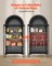 Black Tall MDF Display Cabinet with Adjustable Storage Shelves and Glass Doors for Living Room